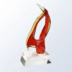 INFERNO W/ BLACK/CLEAR BASE - ART GLASS - Crystal House