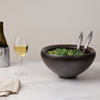Yaro Salad Bowl w/ Servers - Espresso