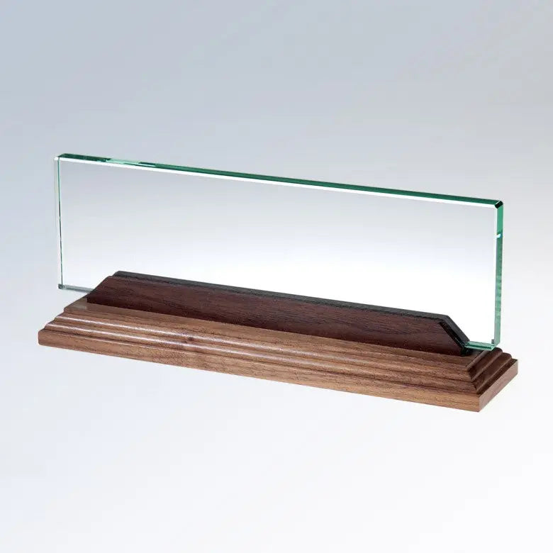 NAMEPLATE W/ WALNUT BASE