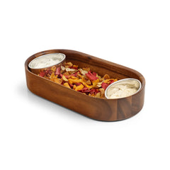 Oblong Nest Chip & Dip - Crystal House