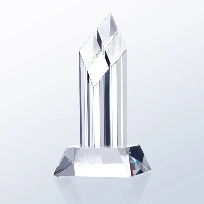 SUPERIOR DIAMOND AWARD - CLEAR SLANT BASE - Crystal House