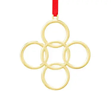 Twelve Days of Christmas: Five Golden Rings Ornament - Crystal House