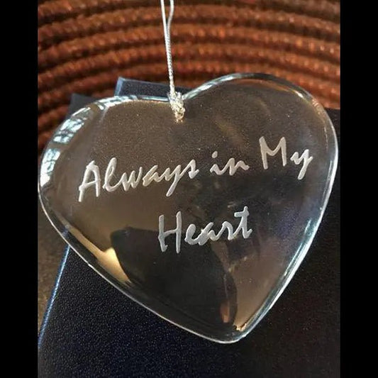 Always in my heart crystal keepsake gift