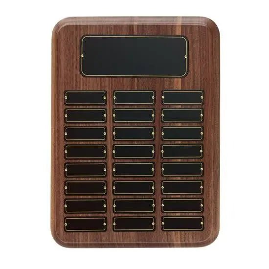 American Walnut Perpetual Plaque Crystal House