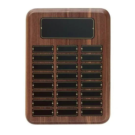 American Walnut Perpetual Plaque Crystal House