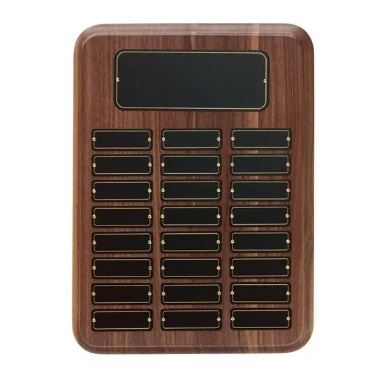 American Walnut Perpetual Plaque Crystal House