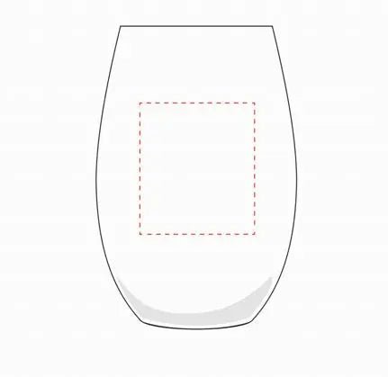 Americas Navy sand carved on Stemless Wine Glasses - Pair Crystal House