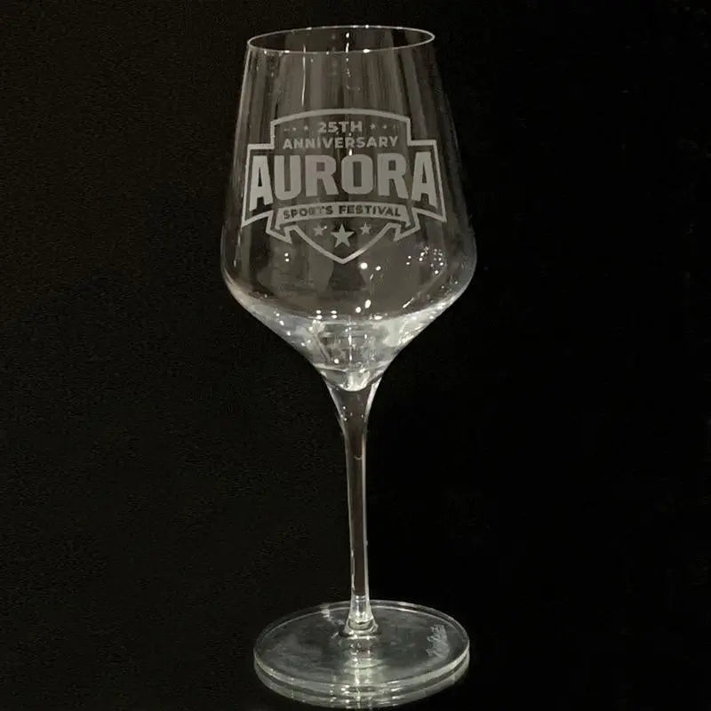 Aurora 25th Anniversary - White Wine Glass Crystal House