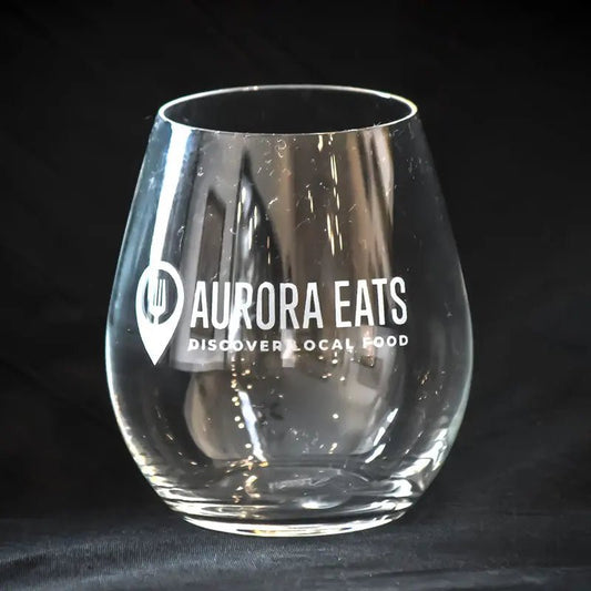 Aurora Eats - Stemless wine Glass Crystal House