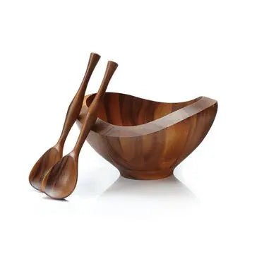 Bella Salad Bowl w /Servers Nambé