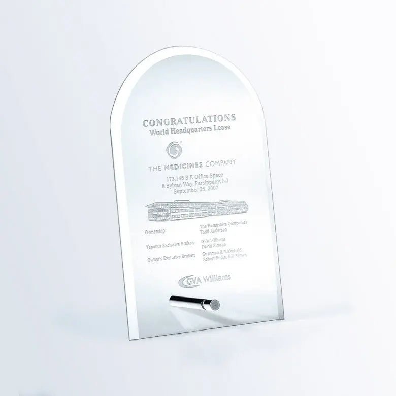 BEVELED ARCH W/ ALUMINUM POLE Crystal House - Prism