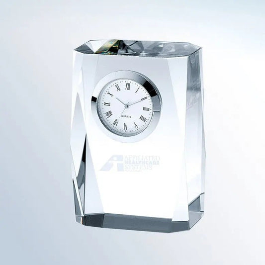 BEVELED COLUMN CLOCK Crystal House - Prism