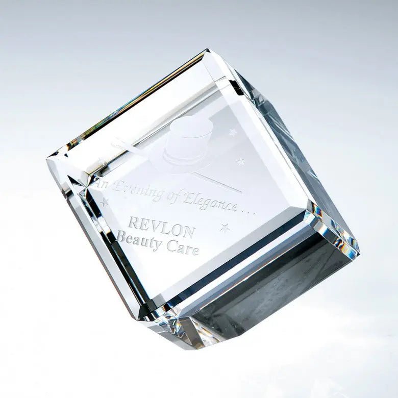 BEVELED DIAMOND CUBE Crystal House - Prism