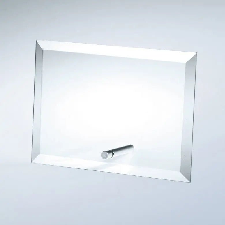 BEVELED HORIZONTAL RECTANGLE W/ ALUMINUM POLE Crystal House - Prism