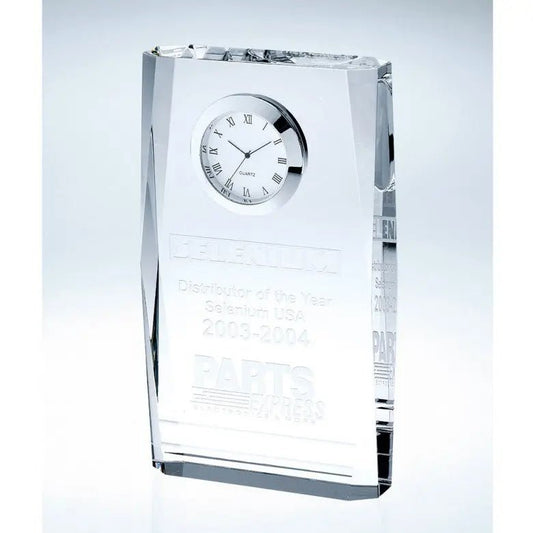 BEVELED PLAQUE CLOCK Crystal House - Prism