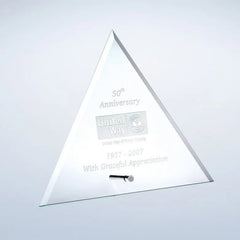 BEVELED TRIANGLE W/ ALUMINUM POLE Crystal House - Prism