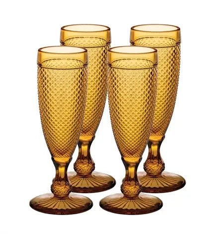 BICOS AMBAR SET WITH 4 FLUTES AMBAR Vista Alegre - Crystal House