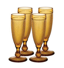 BICOS AMBAR SET WITH 4 FLUTES AMBAR Vista Alegre - Crystal House