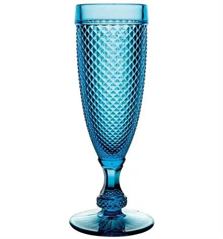 BICOS AZUL SET WITH 4 FLUTES BLUE Vista Alegre - Crystal House