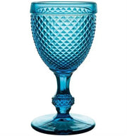 BICOS AZUL SET WITH 4 RED WINE GOBLETS BLUE Vista Alegre - Crystal House