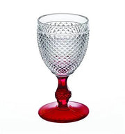 BICOS BICOLOR GOBLET WITH RED STEM Vista Alegre - Crystal House