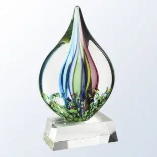 BLACK/CLEAR BASE ART GLASS Crystal House - Prism