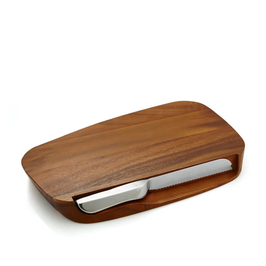 Blend Bread Board w/ Knife - 17.5" Nambé