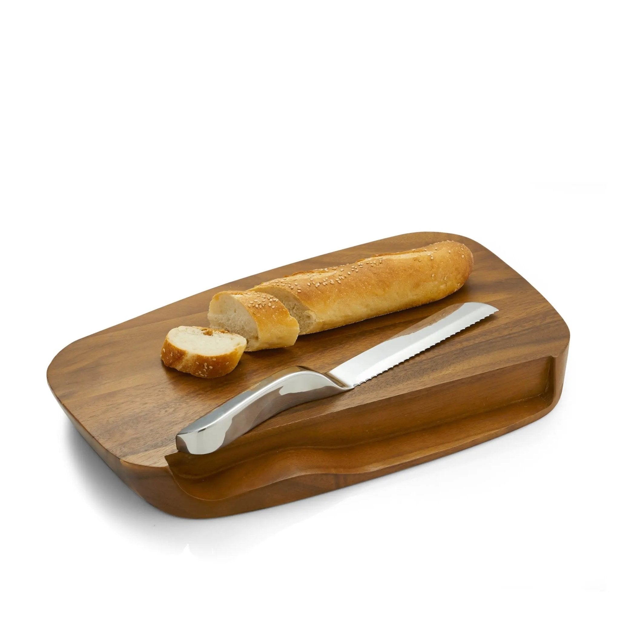 Blend Bread Board w/ Knife - 17.5" Nambé