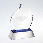 BLUE ETERNAL FLAME (ALUMINUM BASE) Crystal House