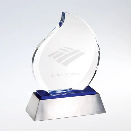 BLUE ETERNAL FLAME (ALUMINUM BASE) Crystal House