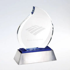 BLUE ETERNAL FLAME (ALUMINUM BASE) Crystal House