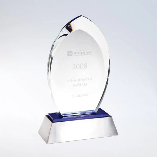 BLUE FLARE (ALUMINUM BASE) Crystal House