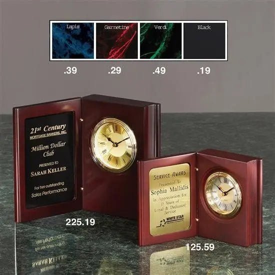 Book Clock (L) Crystal House