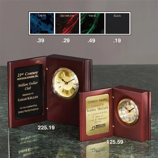 Book Clock (L) Crystal House