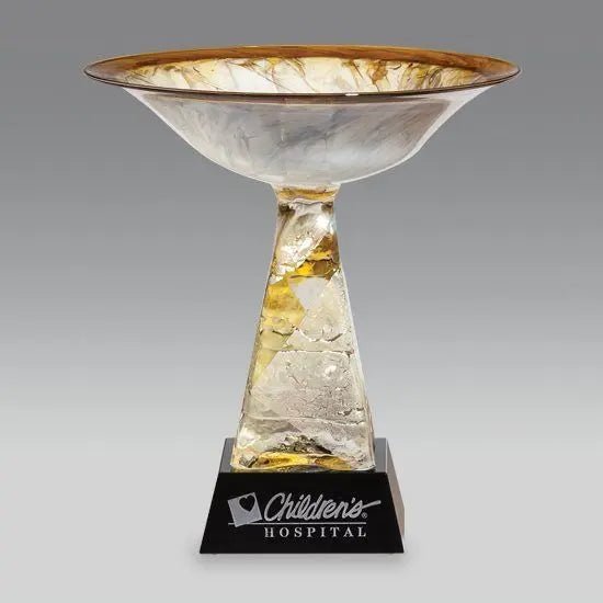 Bowl - Gold Black Crystal House