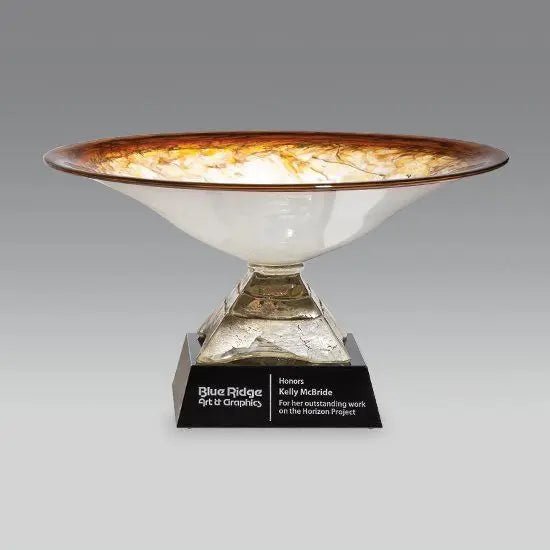 Bowl - Gold Black Crystal House
