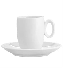 BROADWAY WHITE BREAKFAST CUP & SAUCER Vista Alegre