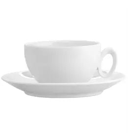 BROADWAY WHITE BREAKFAST CUP & SAUCER Vista Alegre