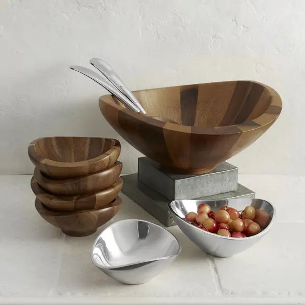 Butterfly Salad Bowl W/ Servers Nambé