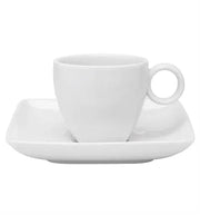 CARRÃ‰ WHITE LARGE COFFEE CUP & SAUCER Vista Alegre