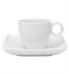 CARRÃ‰ WHITE LARGE COFFEE CUP & SAUCER Vista Alegre