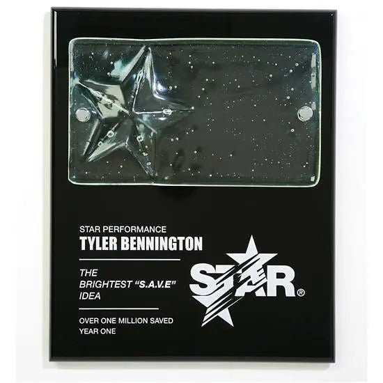 Cast Star Plaque Crystal House