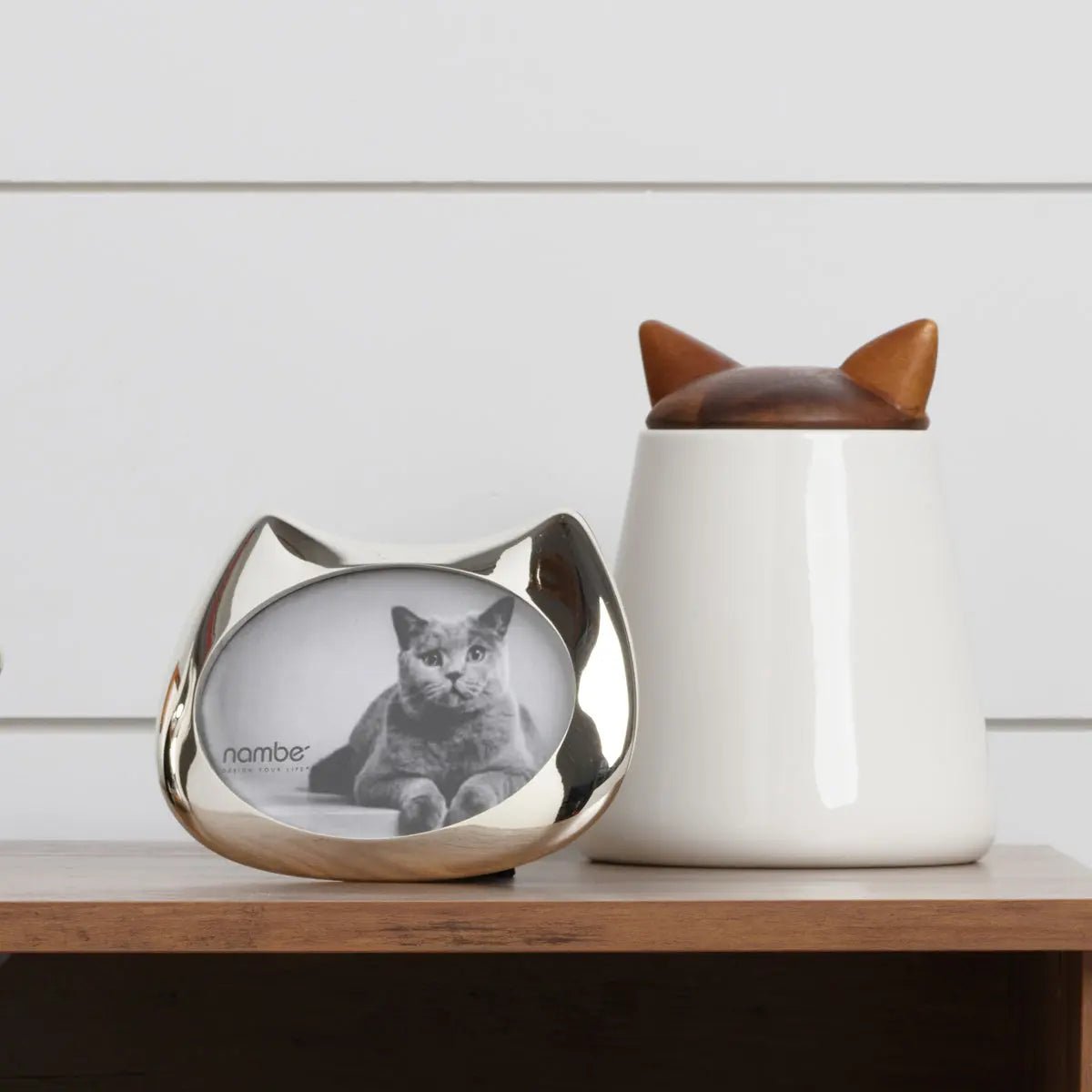 Cat treat jar Nambé