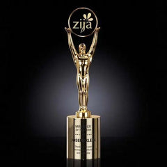 Champion Award - Gold Cylinder Base Crystal House