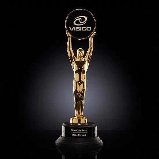 Champion Award-Gold Ebony Base Crystal House