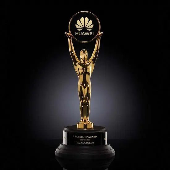 Champion Award-Gold Ebony Base Crystal House