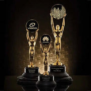 Champion Award-Gold Ebony Base Crystal House
