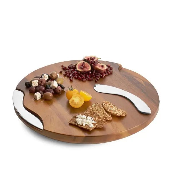 Cheese Block w/ Knife and Spreader Nambé
