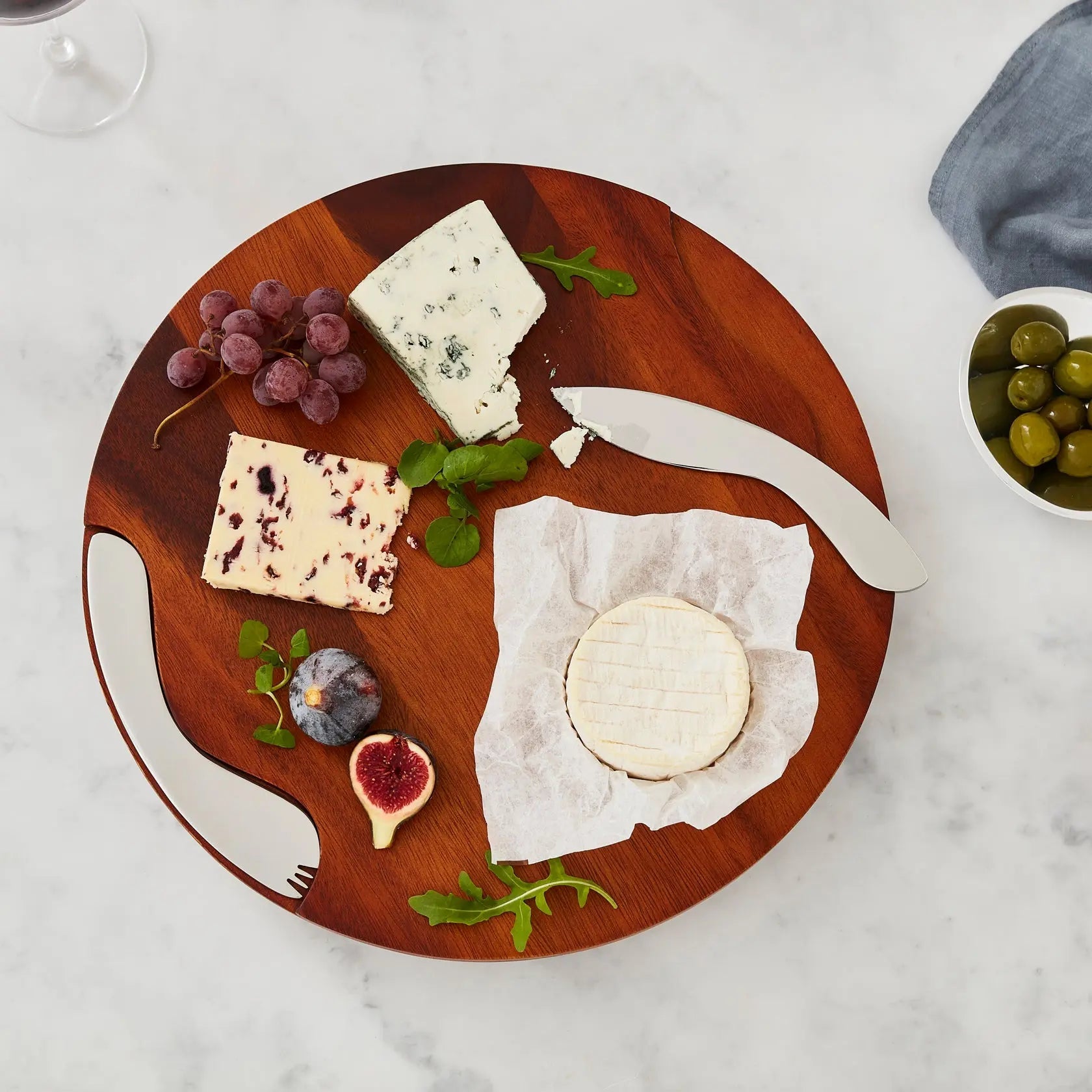 Cheese Board w/knife and Spreader Nambé