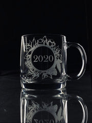 Christmas Wreath on Warm Beverage Mug Crystal House - Crystal House